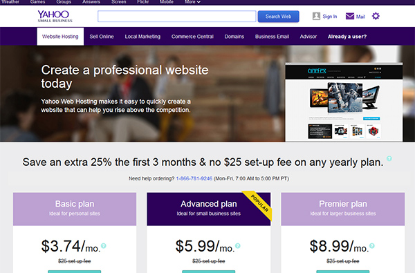 Yahoo Screenshot